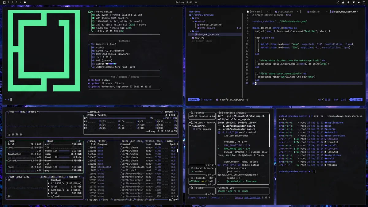 Astral theme screenshot
